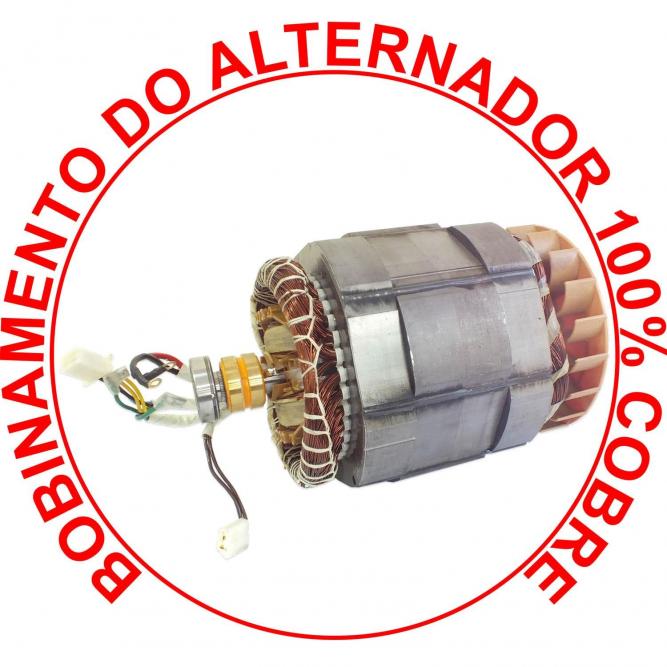 Gerador de energia Vulcan VGE 3600D 3,6 kVA - partida elétrica - monofásico - 110V/220V