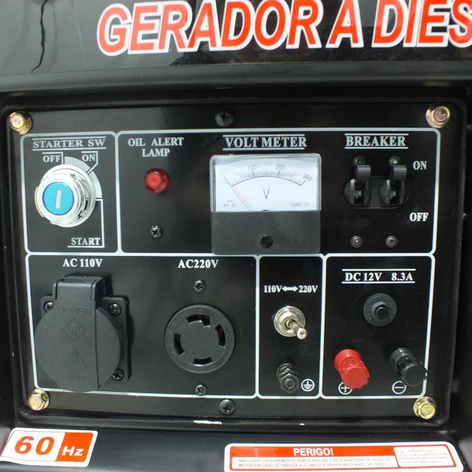 Gerador de energia Vulcan VGE 3600D 3,6 kVA - partida elétrica - monofásico - 110V/220V