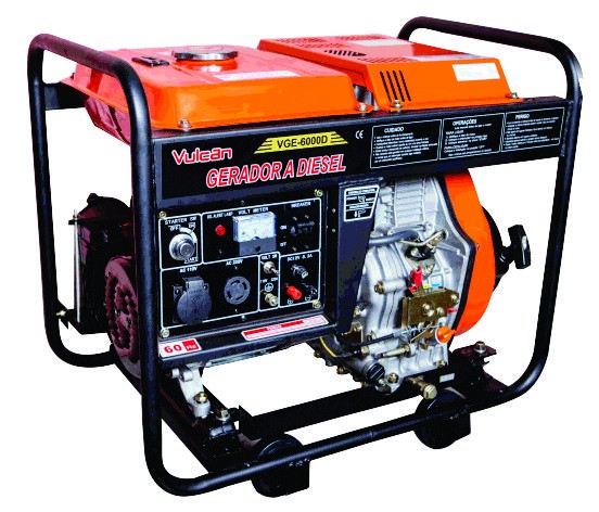 Gerador de energia Vulcan VGE 6000D 6,0 kVA - partida elétrica - monofásico - 127V/230V