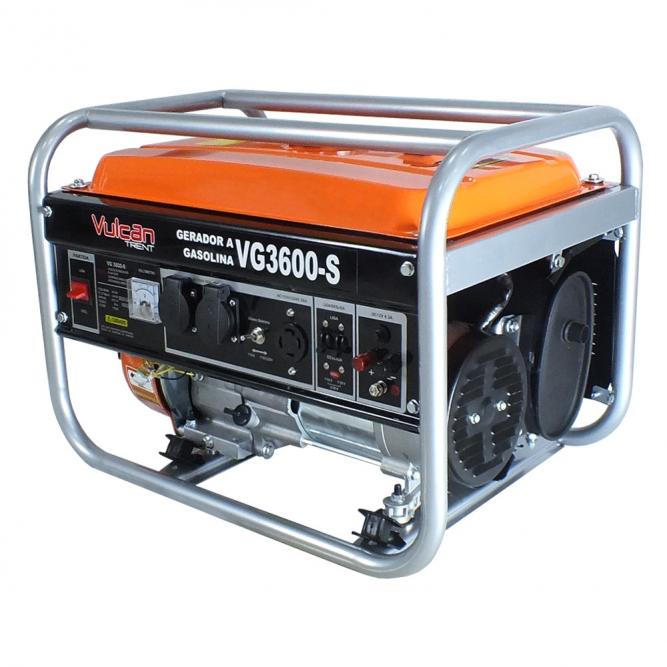 Gerador de energia Vulcan VG3600-S 2,9 kVA - partida manual - monofásico - 110V/220V