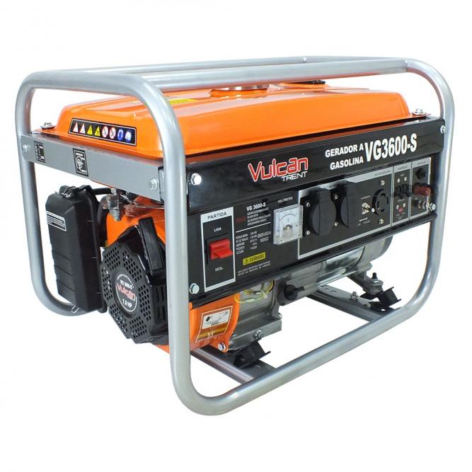 Gerador de energia Vulcan VG3600-S 2,9 kVA - partida manual - monofásico - 110V/220V