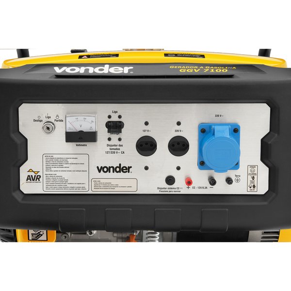 Gerador de energia Vonder GGV 7100 7,1 kVA - partida elétrica - monofásico - 110V/220V
