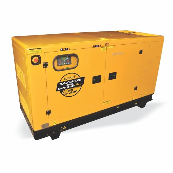 Gerador de energia Buffalo BFDE25000 silencioso com ATS 25,0 kVA - partida elétrica - trifásico - 230V