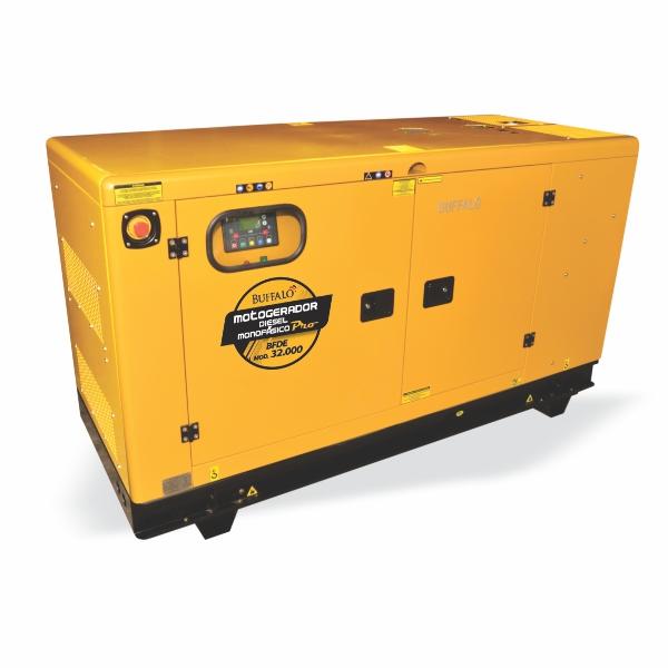 Gerador de energia Buffalo BFDE32000 silencioso com ATS 32,0 kVA - partida elétrica - monofásico - 115V/230V