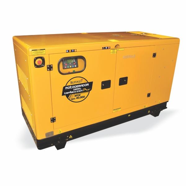 Gerador de energia Buffalo BFDE40000 silencioso com ATS 40,0 kVA - partida elétrica - trifásico - 230V