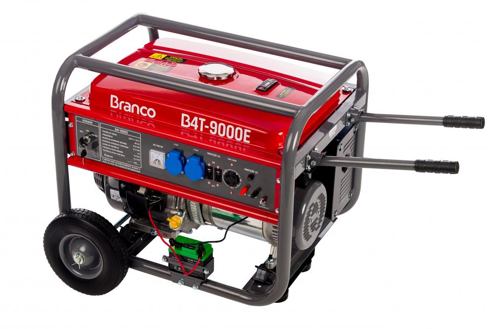 Gerador de energia Branco B4T-9000E 9,0 kVA - partida elétrica - monofásico 110V/220V