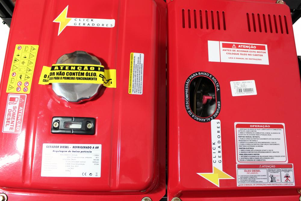 Gerador de energia Motomil MDG-8000CLE 6,5 kVA - partida elétrica - monofásico - 115V/230V