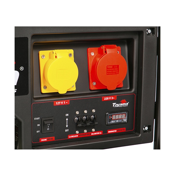 Gerador de energia Toyama TG10000CXE3D-XP 11,25 kVA - partida elétrica - trifásico 220V