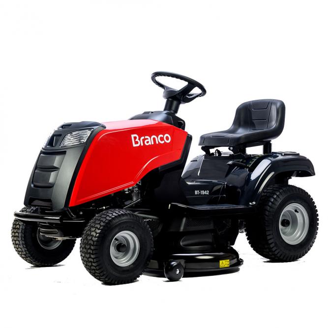 Trator Cortador de Grama Branco BT-1942 19,0 HP - à gasolina - corte 42 pol