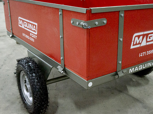 Carreta Simples Basculante Maquinafort 1300 R8 para Motocultivadores
