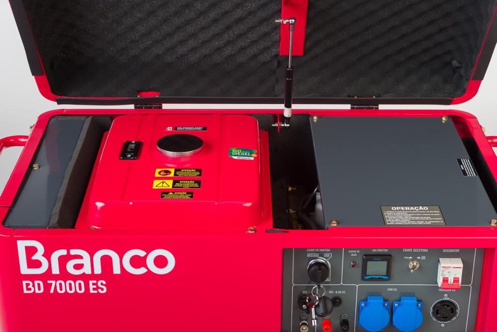 Gerador de energia Branco BD-7000 ES 7,0 kVA - partida elétrica - monofásico 110V/220V