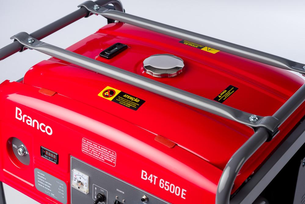 Gerador de energia Branco B4T-6500 E 5,5 kVA - partida elétrica - monofásico - 110V/220V