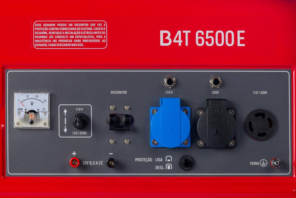 Gerador de energia Branco B4T-6500 E 5,5 kVA - partida elétrica - monofásico - 110V/220V