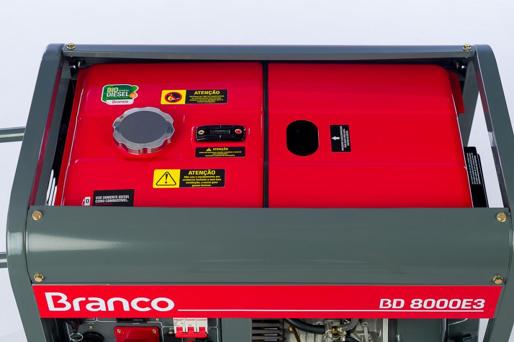Gerador de energia Branco BD-8000 E3 8,0 kVA - partida elétrica - trifásico - 380V