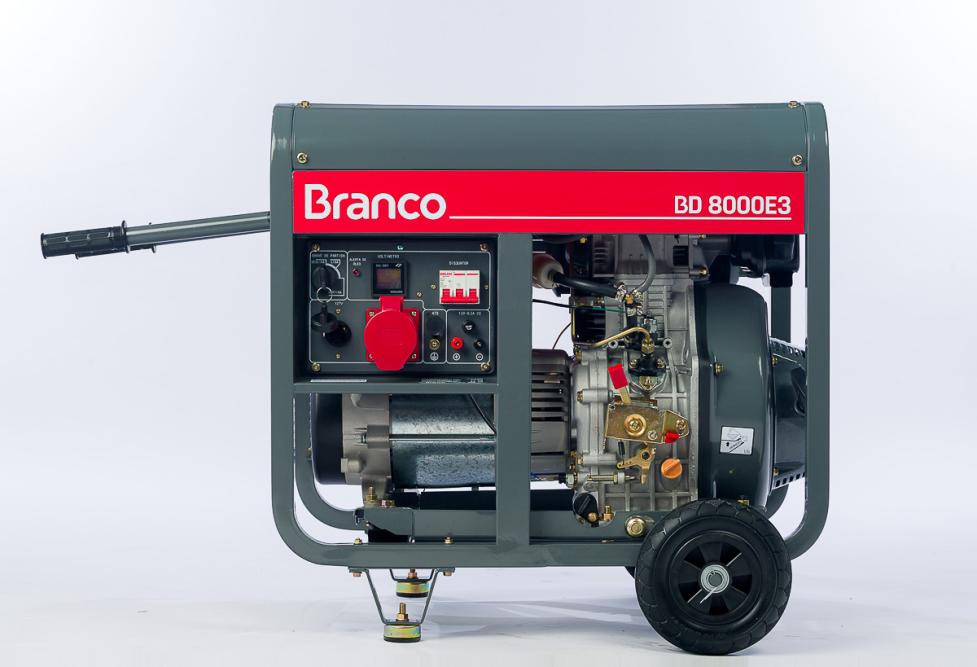 Gerador de energia Branco BD-8000 E3 8,0 kVA - partida elétrica - trifásico - 380V