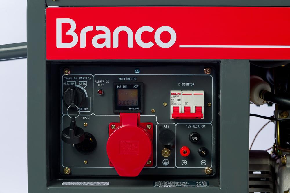 Gerador de energia Branco BD-8000 E3 8,0 kVA - partida elétrica - trifásico - 380V