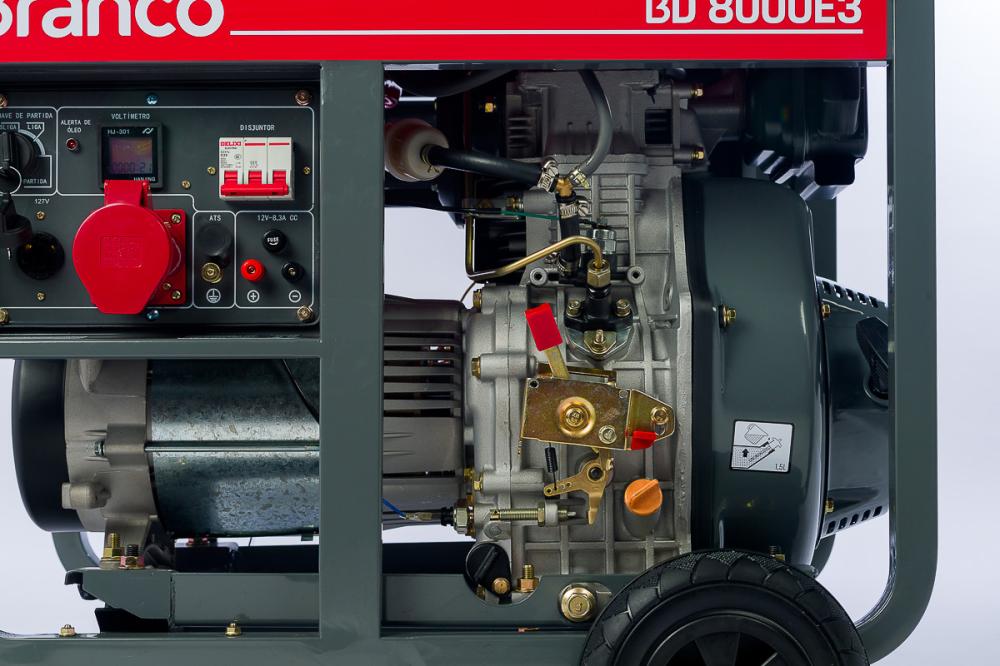 Gerador de energia Branco BD-8000 E3 8,0 kVA - partida elétrica - trifásico - 380V