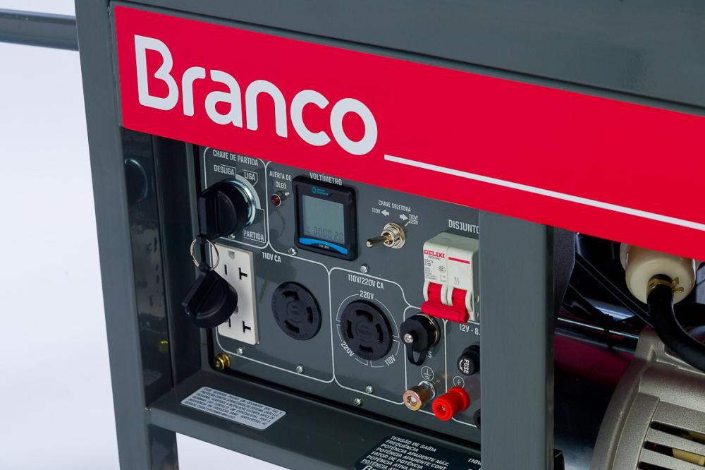 Gerador de energia Branco BD-8000 EF 7,5 kVA - partida elétrica - monofásico - 110V/220V