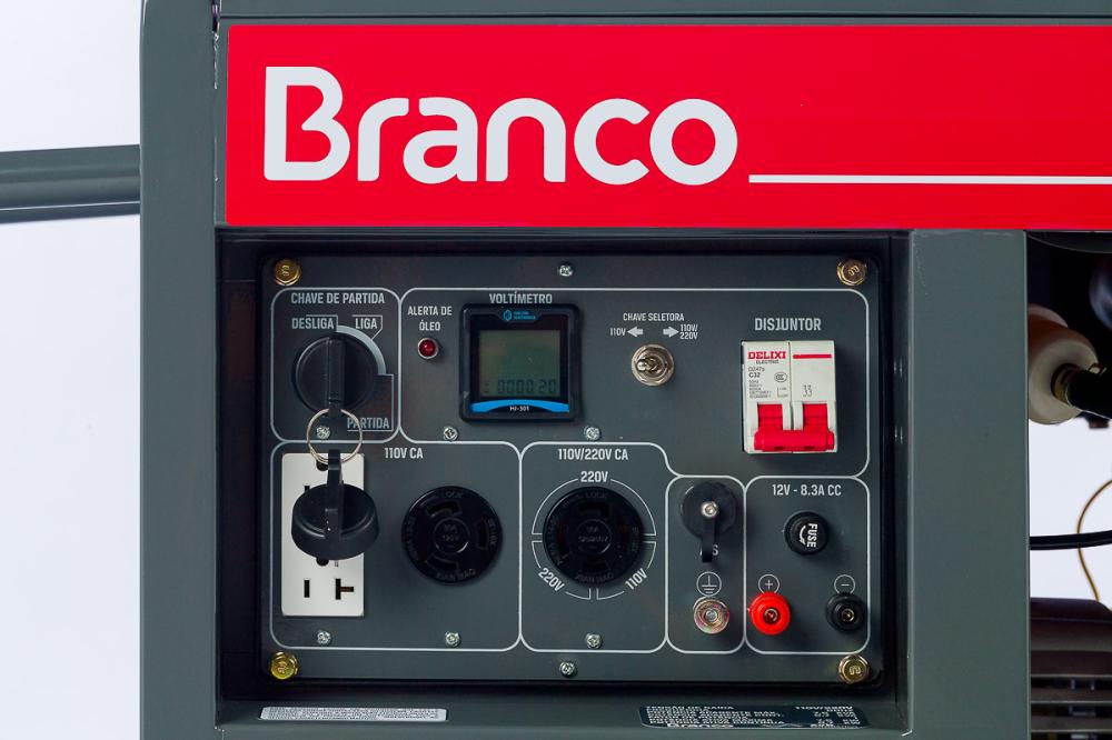 Gerador de energia Branco BD-8000 EF 7,5 kVA - partida elétrica - monofásico - 110V/220V