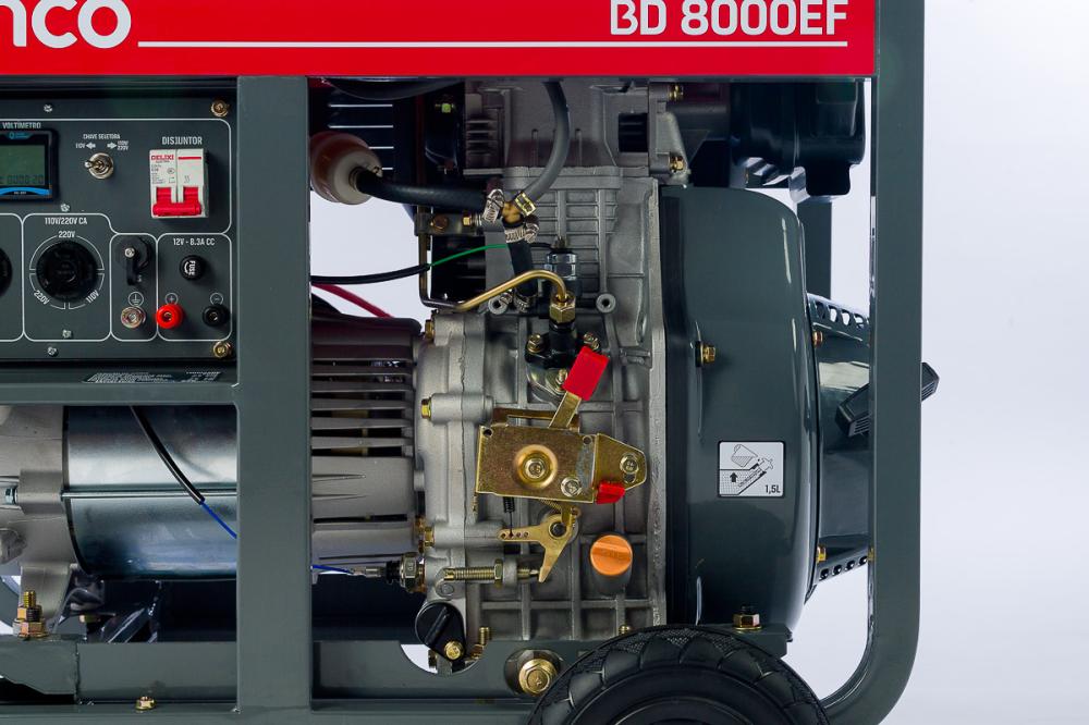 Gerador de energia Branco BD-8000 EF 7,5 kVA - partida elétrica - monofásico - 110V/220V