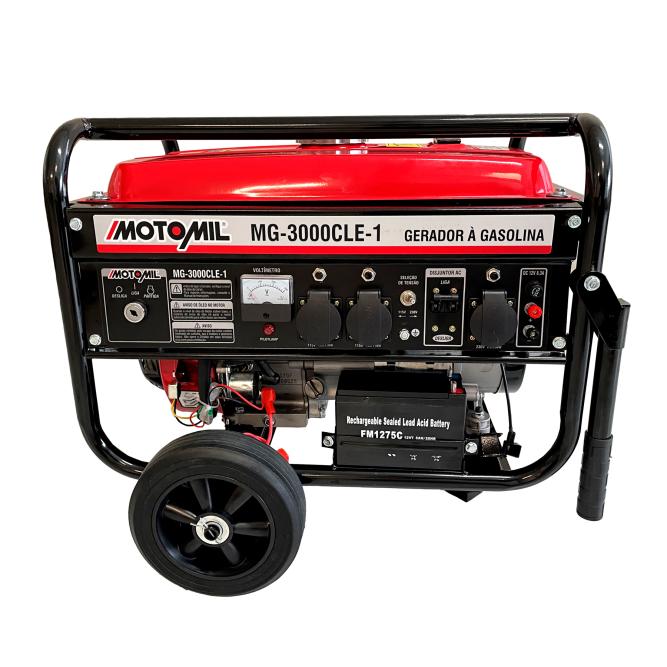 Gerador de energia Motomil MG-3000 CLE-1 2,8 kVA - partida elétrica - monofásico - 110V/220V