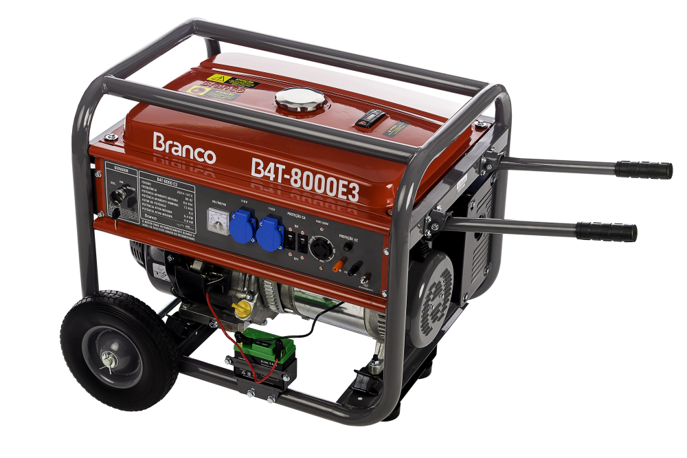 Gerador de energia Branco B4T-8000 E3 8,0 kVA - partida elétrica - trifásico - 220V