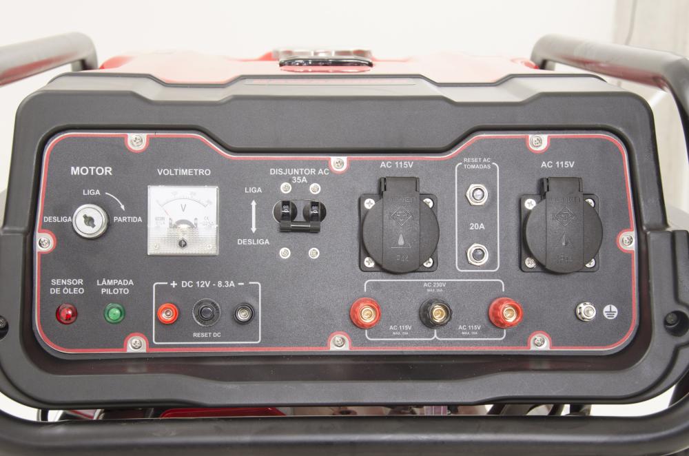 Gerador de energia Kawashima GG 10000-DS 9,0 kVA - partida elétrica - monofásico - 115V/230V