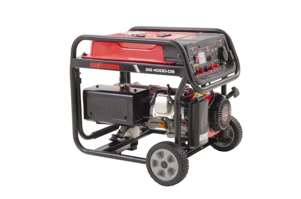 Gerador de energia Kawashima GG 4000-DS 4,1 kVA - partida manual - monofásico - 115V/230V