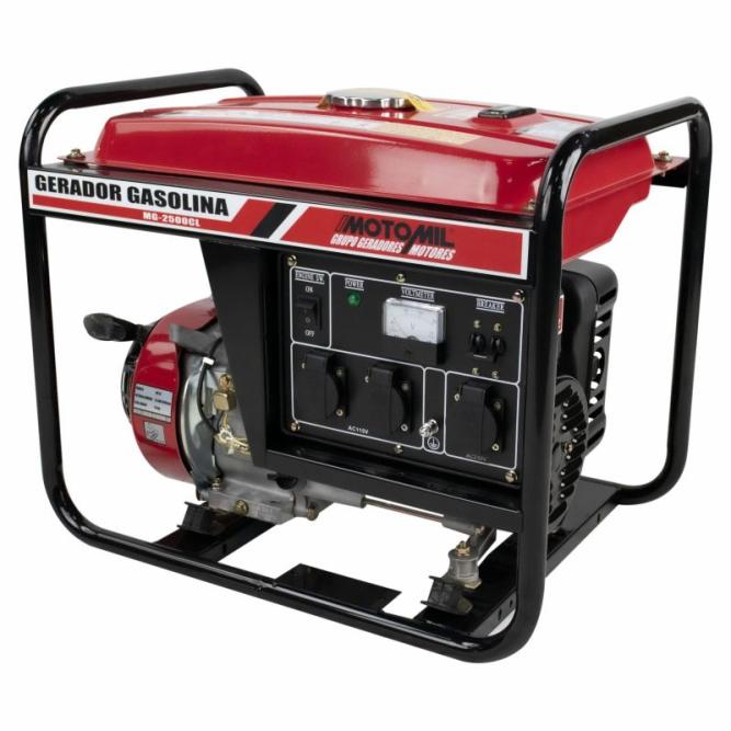 Gerador de energia Motomil MG-2500CL 2,5 kVA - partida manual - monofásico - 110V/220V