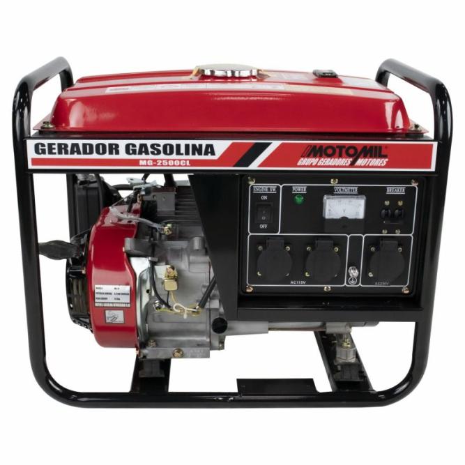 Gerador de energia Motomil MG-2500CL 2,5 kVA - partida manual - monofásico - 110V/220V