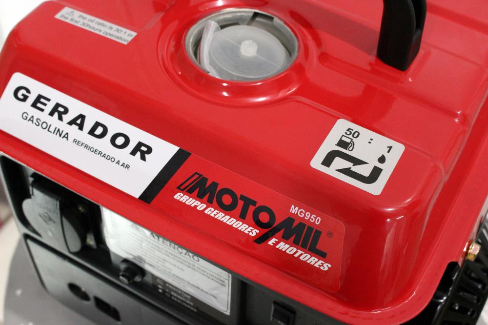 Gerador de energia Motomil MG-950 0,95 kVA - partida manual - monofásico - 110V