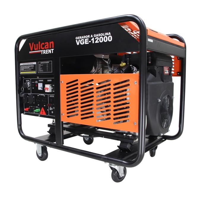 Gerador de Energia Vulcan VGE12000 12 KVA - Partida Elétrica - Monofásico 110V/220V