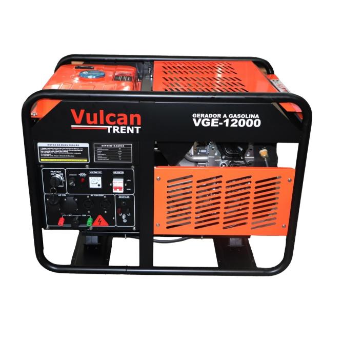 Gerador de Energia Vulcan VGE12000 12 KVA - Partida Elétrica - Monofásico 110V/220V