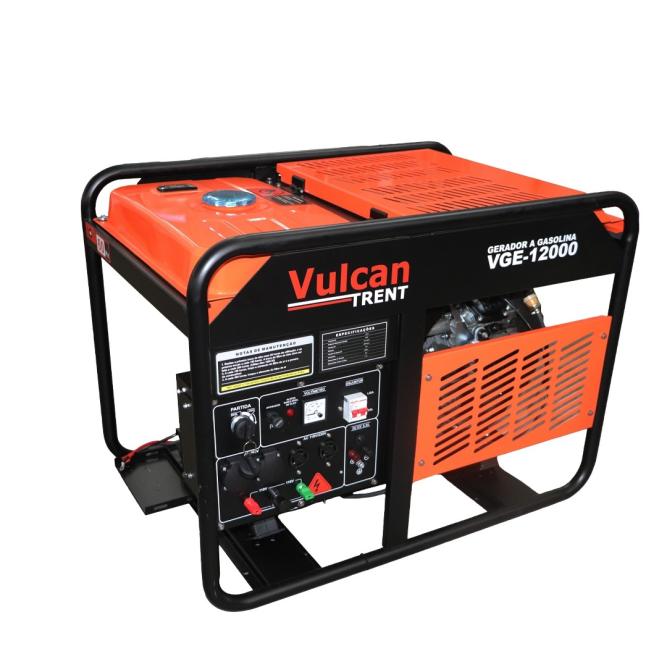 Gerador de Energia Vulcan VGE12000 12 KVA - Partida Elétrica - Monofásico 110V/220V