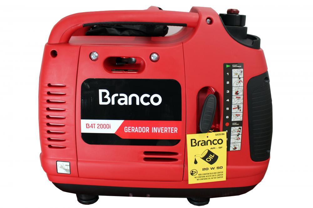 Gerador de energia Inverter Branco B4T-2000i 2,0 kVA - partida manual - monofásico - 220V