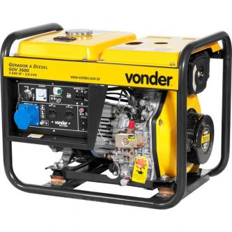 Gerador de energia Vonder GDV 3600 3,6 kVA - partida elétrica - monofásico - 110V/220V