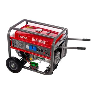 Gerador de energia Branco B4T-8000 AVR e kit de rodas 6,5 kVA - partida manual - monofásico - 110V/220V