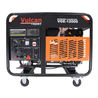 Gerador de Energia Vulcan VGE12000 12 KVA - Partida Elétrica - Monofásico 110V/220V