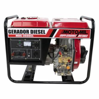 Gerador de energia Motomil MDG-3600CL 3,3 kVA - partida manual - monofásico - 110V/220V