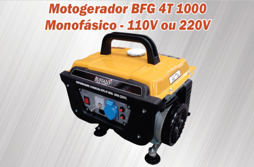 Gerador de energia Buffalo BFG 4T 1000 1,2 kVA - partida manual - monofásico - 110V